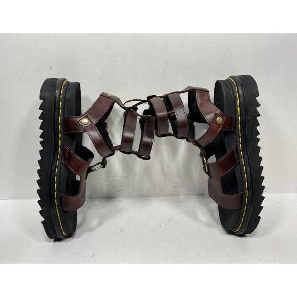 Dr. Martens Adaira Brando Gladiator Sandals Women's Size 8 Brown Leather Shoes - Picture 5 of 7